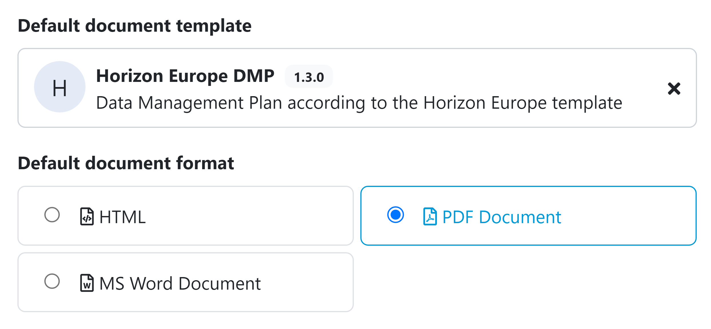 Document Template setup