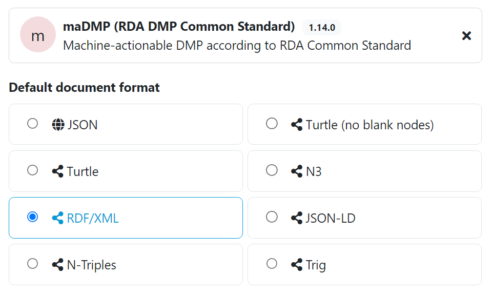 Machine Actionable DMP