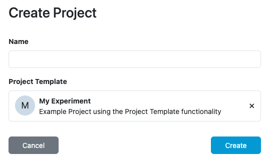 Creating a Project from a Project Template