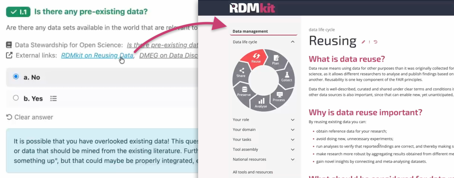 Guidelines and link to RDMkit