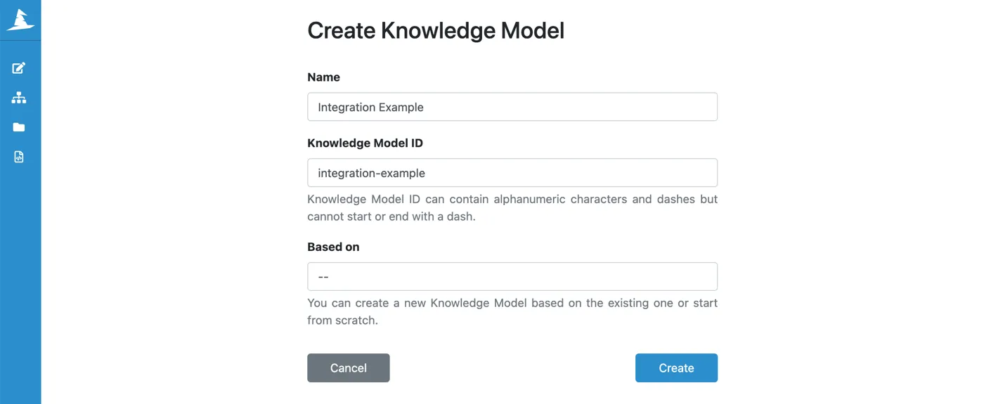 Creating a new knowledge model