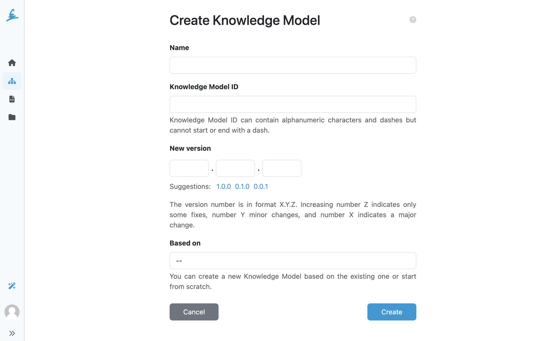 Creating a new knowledge model