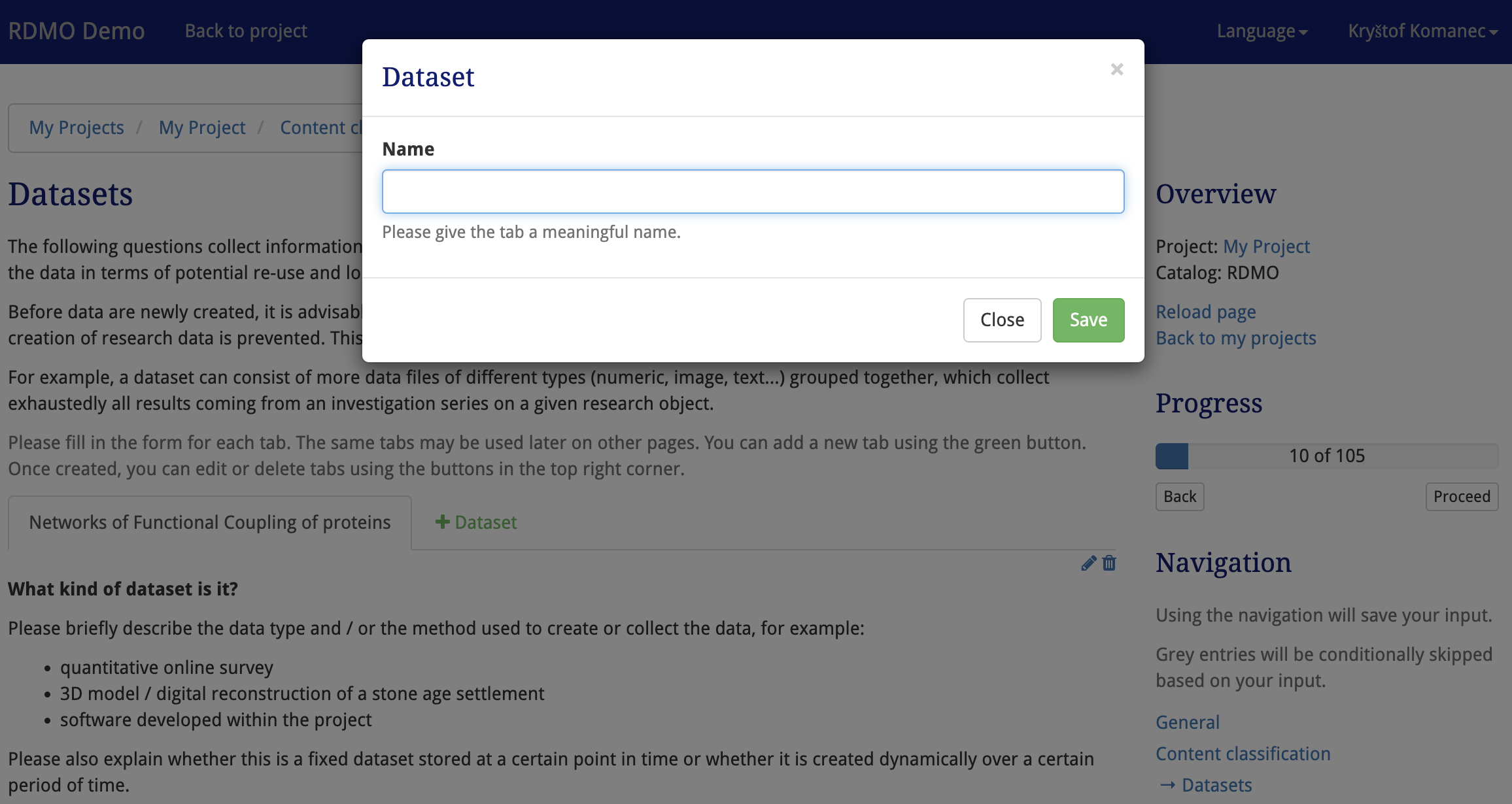 RDMO Input Methods