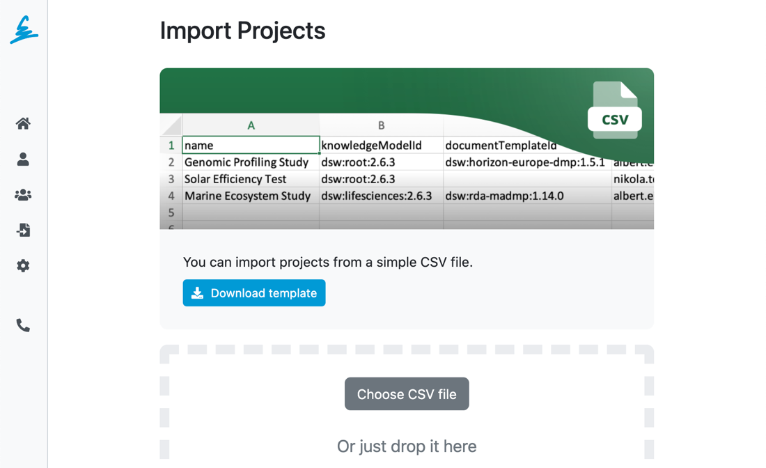 Import projects